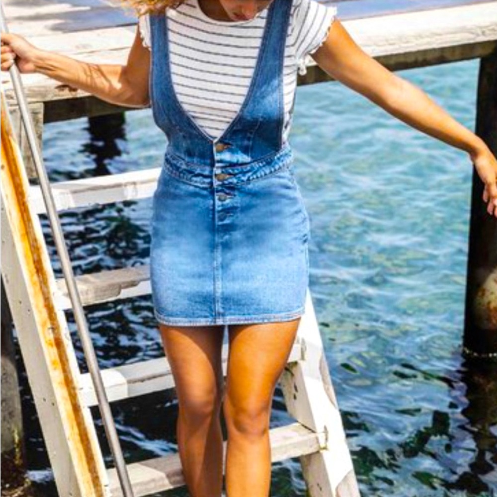NWT Billabong Warm Up Overall Dress MSRP $67 waist 14